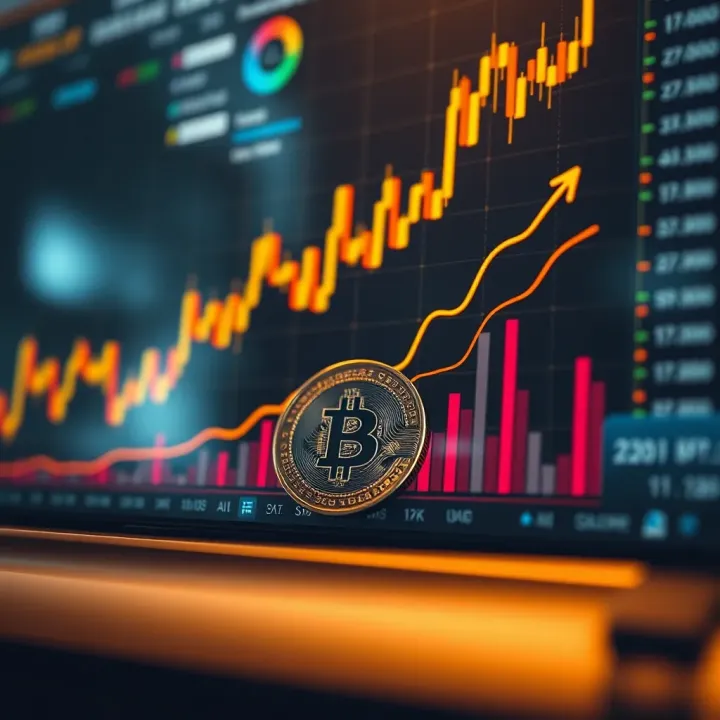 Graph depicting growth in trading account balance using demo strategies