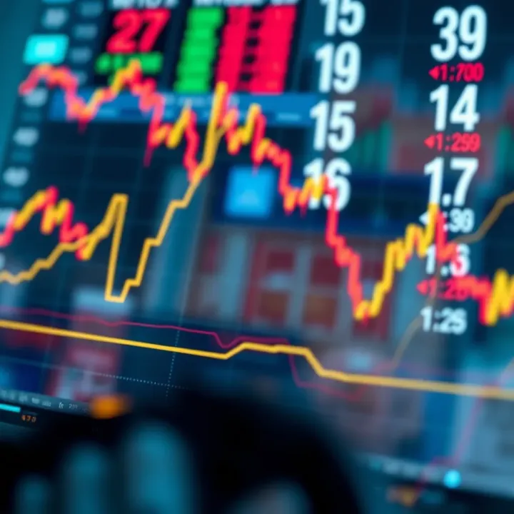 Economic Consequences of the Market Index Plunge Illustration of economic impact with downward trends and financial charts