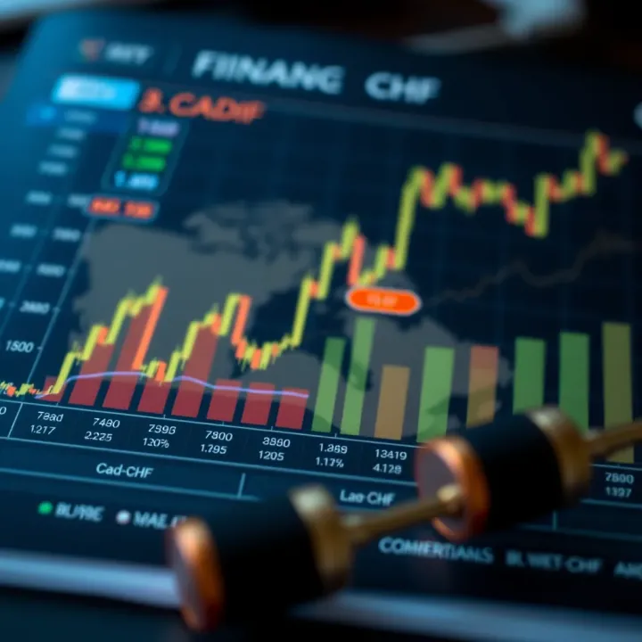 Chart illustrating economic factors impacting the CAD/CHF currency pair