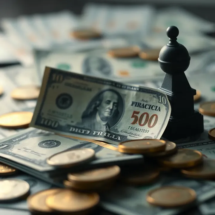 Economic Factors Impacting Currency Exchange Rates Conceptual illustration of economic factors influencing currency exchange rates and market volatility