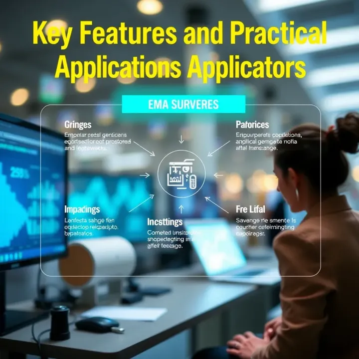Infographic illustrating the key features and applications of EMA surveys
