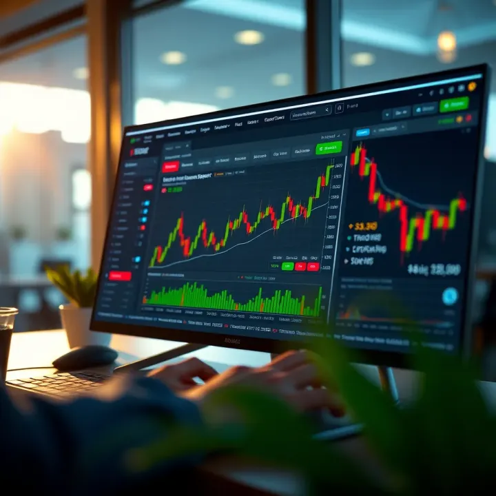 User-Friendly Trading Platform with Comprehensive Customer Support Illustration of a trading platform interface highlighting user-friendly tools and customer support options