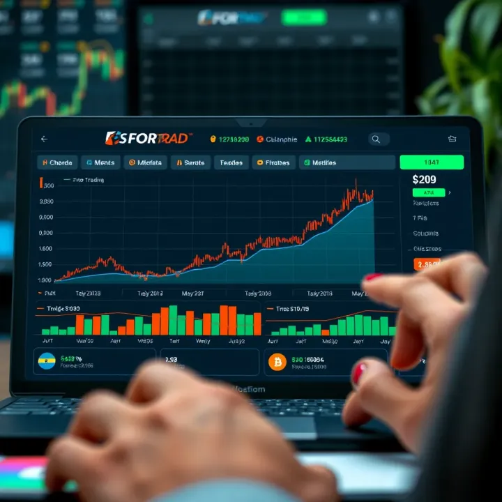 Graph showing trading platform performance metrics and user feedback from Colombia