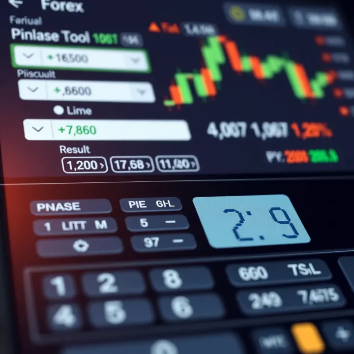 User Interface of a Forex Pip Calculator Tool User interface of a pip calculator tool showing input fields and calculated results