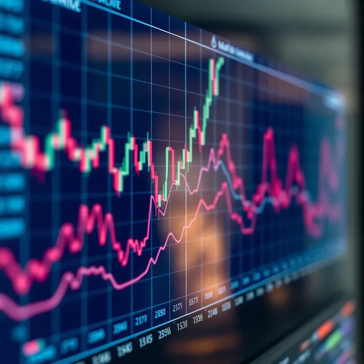 Graph showing the dynamics of synthetic indices trading with market trends and fluctuations
