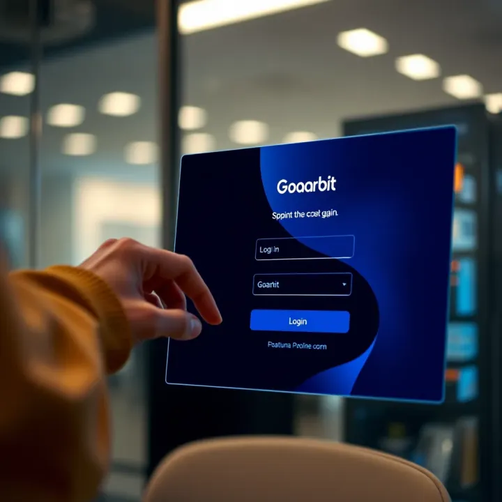 User entering login details on a secure online platform interface
