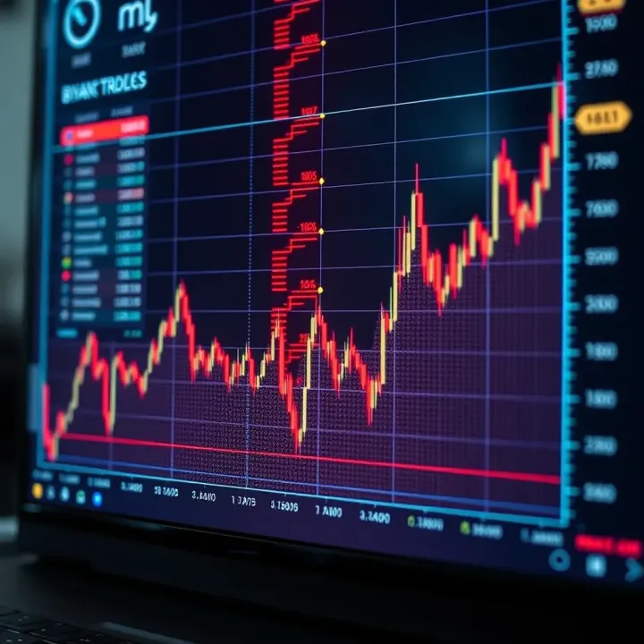Graph showing binary trading profit and loss trends