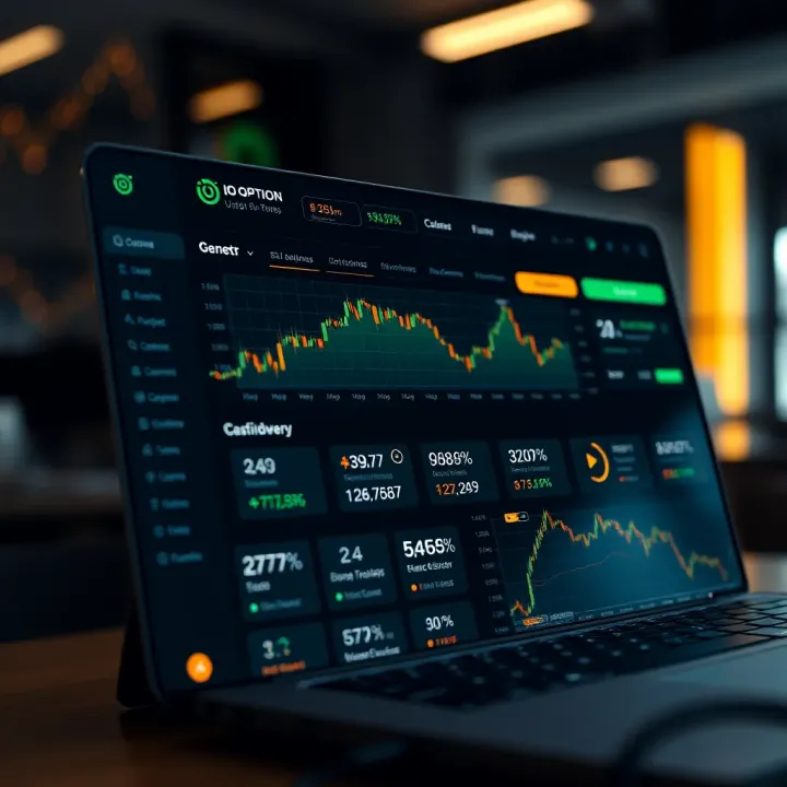 IQ Option Account Setup and Features for Traders in Colombia User dashboard illustrating account creation and investment features tailored for Colombian traders