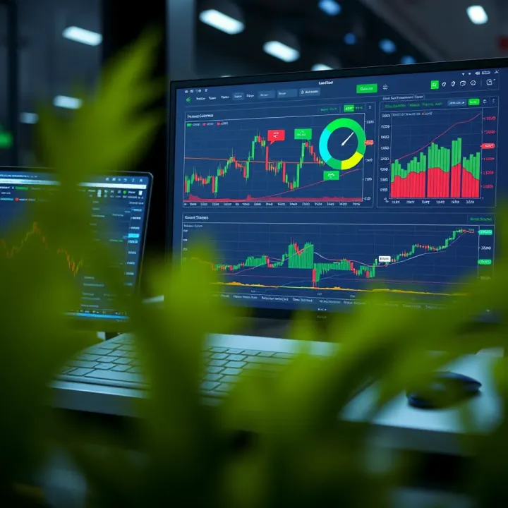 Dashboard overview of Leeloo Trading platform showing market charts and trading tools