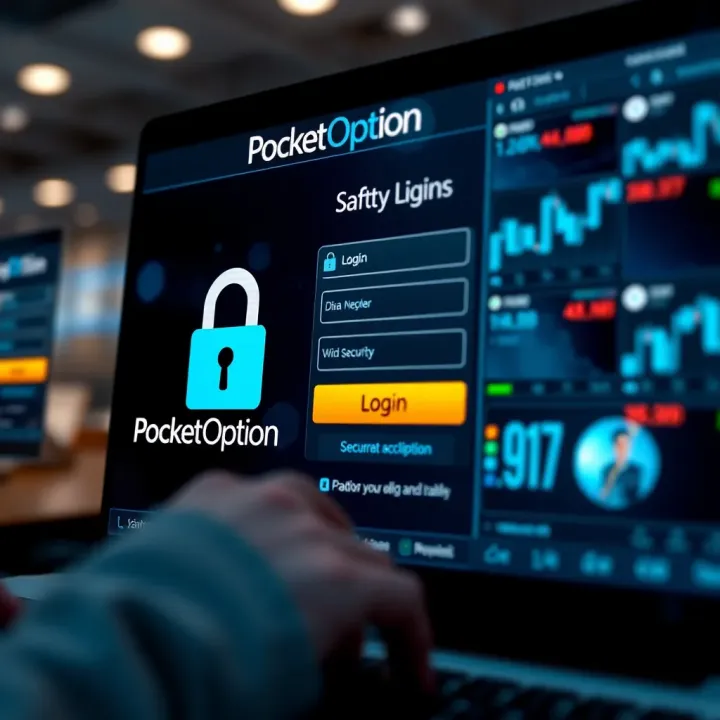 Secure login screen for PocketOption highlighting data protection and user security features