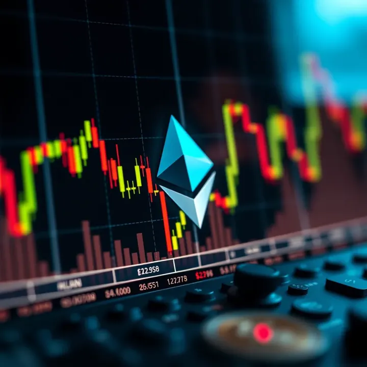 Graph displaying cryptocurrency market trends and regulatory impact on Ethereum