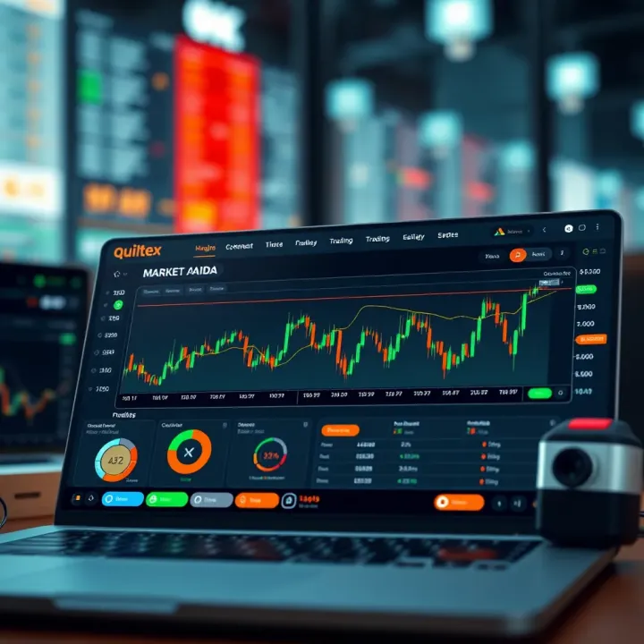Digital trading interface showcasing market charts and investment options on Quotex platform