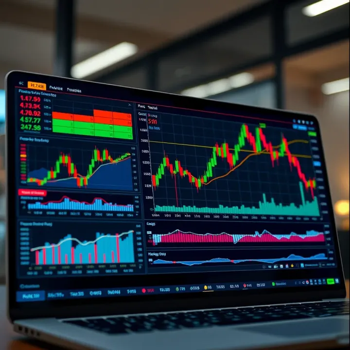 Overview of QX Broker's Trading Platform Features Secure online trading platform interface with charts and financial data