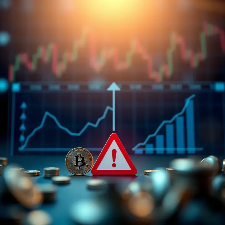 Visual representation of risk and reward in binary options with icons depicting caution and financial growth