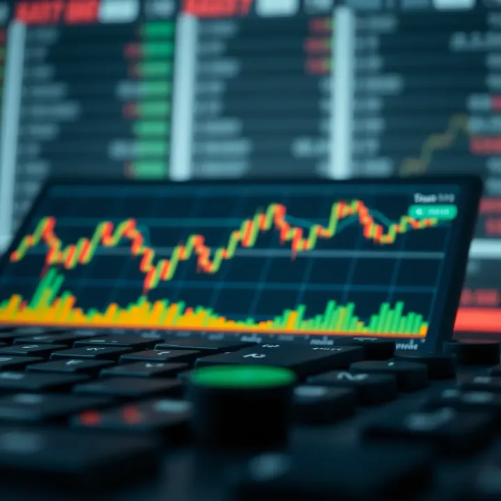 Visual representation of trading strategies and risk management for synthetic indices