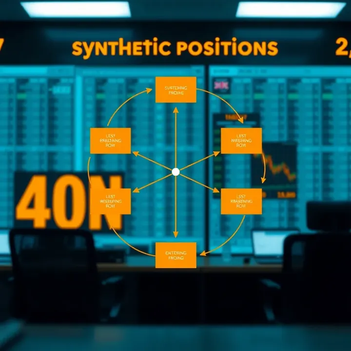 Diagram explaining synthetic positions in trading representing financial asset replication