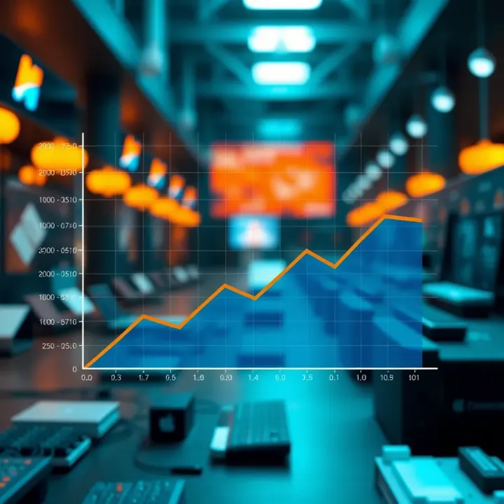 Graph showing impact of competition on innovation and user choices in technology sector