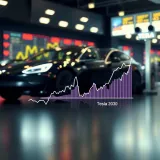 Graph showing market competition and financial trends influencing stock prices