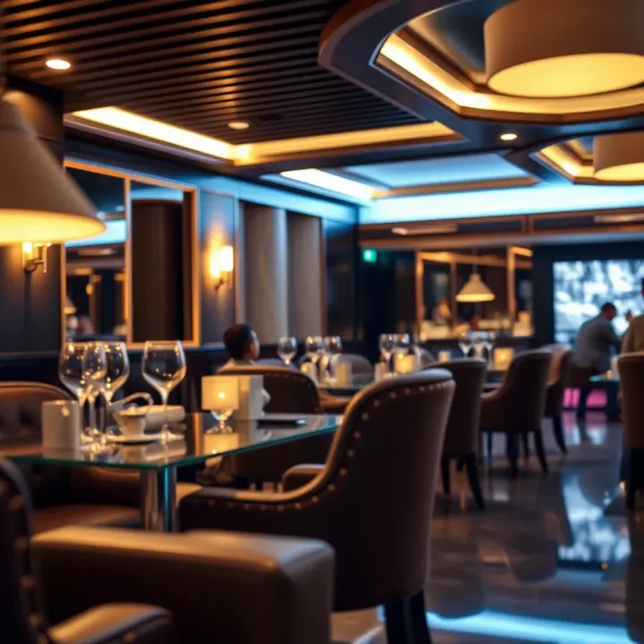 Exclusive VIP lounge with comfortable seating and elegant lighting