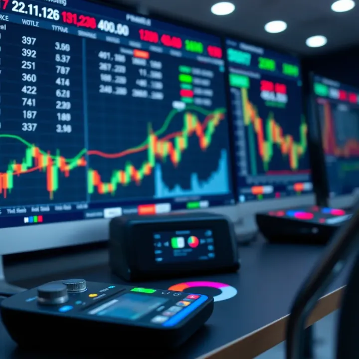 Financial Tools for Tracking Stock Market Indices Dashboard with financial charts and tools for monitoring stock indices
