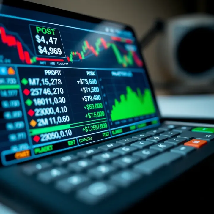 Trade Calculator for Precise Investment Decisions Screen showing trading cost, profit, and risk calculations for informed investment decisions