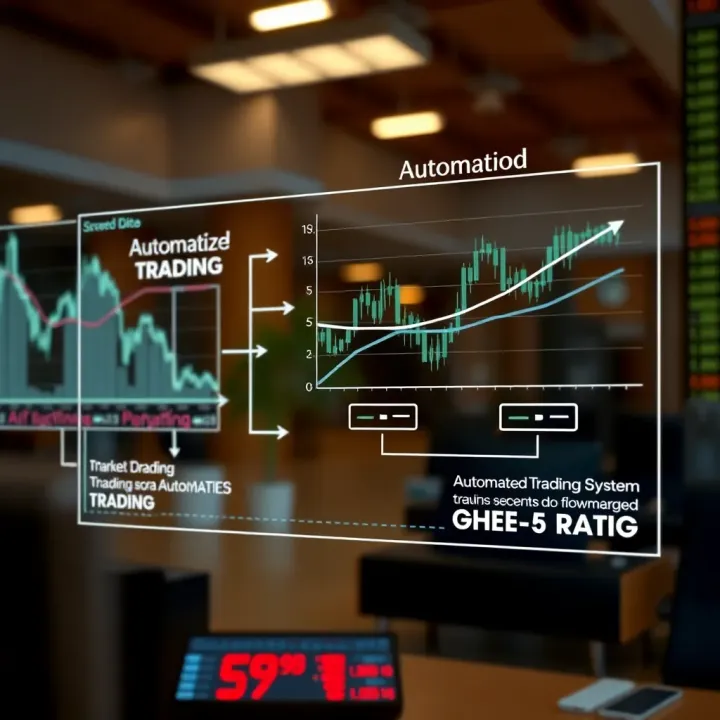 Automated Trading System Utilizing Algorithmic Analysis Diagram illustrating the automated trading system with algorithms analyzing market data
