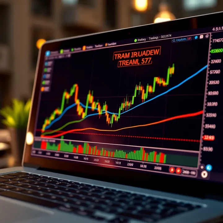 Interactive chart displaying multiple technical indicators on a trading platform