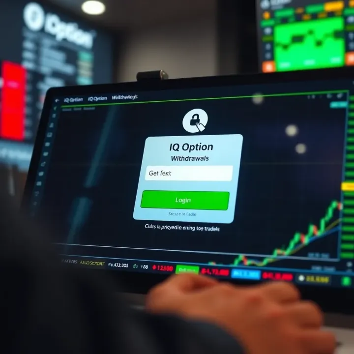 Secure login screen on a trading platform